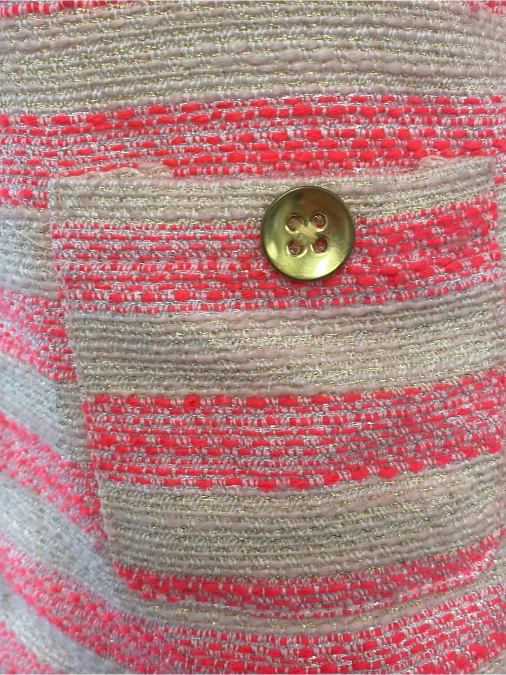 The Children’s Place Pink/Tan Striped With Metallic thread short Sleeve Dress 5T
